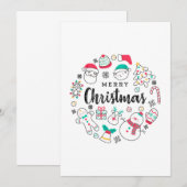 Kerstwensen groet kaart (Voorkant / Achterkant)