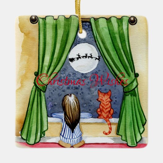 Kerstwensen Keramisch Ornament (Voorkant)