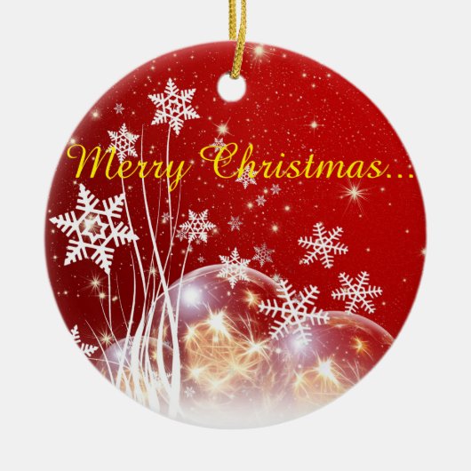 kerstwensen keramisch ornament (Voorkant)