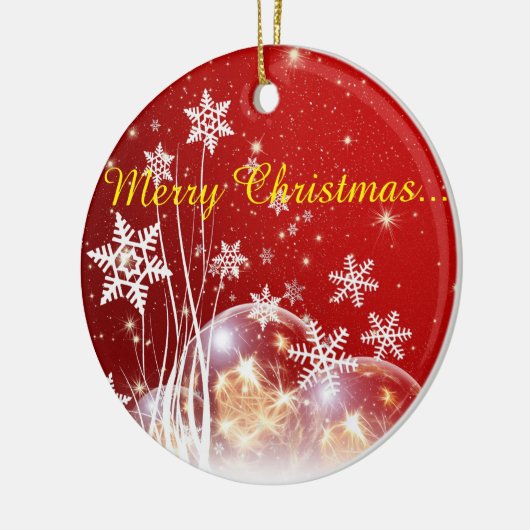 kerstwensen keramisch ornament (Links)