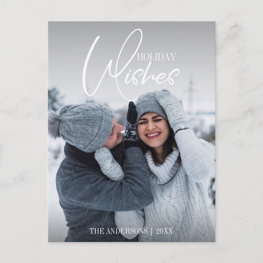 Kerstwensen Kerst Foto Kerstdrukwerk Feestdagenkaart (Voorkant)