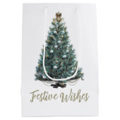 Kerstwensen. Kerstboom Medium Cadeauzakje (Achterkant)