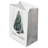 Kerstwensen. Kerstboom Medium Cadeauzakje (Achterkant Gekanteld)