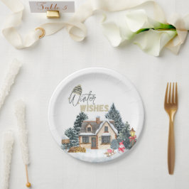 Kerstwensen Kerstcadeau voor Huisdecoratie Wijn Papieren Bordje