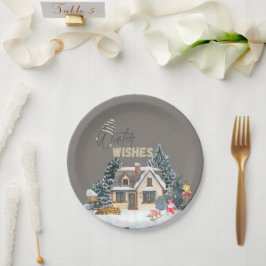 Kerstwensen Kerstcadeau voor Huisdecoratie Wijn Papieren Bordje