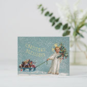Kerstwensen kerstkaart feestdagenkaart (Staand voorkant)
