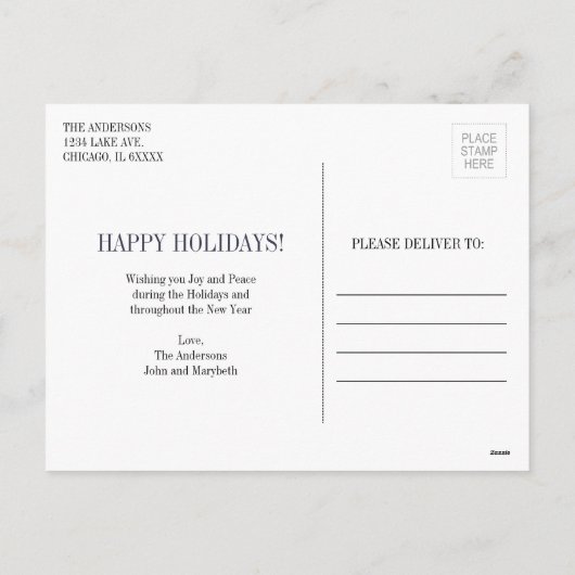 Kerstwensen Kerstkaart Feestdagenkaart (Achterkant)