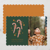 Kerstwensen Kerstkaart met Suikerstokken Kaart (Voorkant / Achterkant)