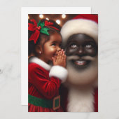 Kerstwensen - Kerstkaarten voor zwarte mensen Bedankkaart (Voorkant / Achterkant)