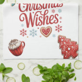 Kerstwensen Keukenhanddoek (Gevouwen)