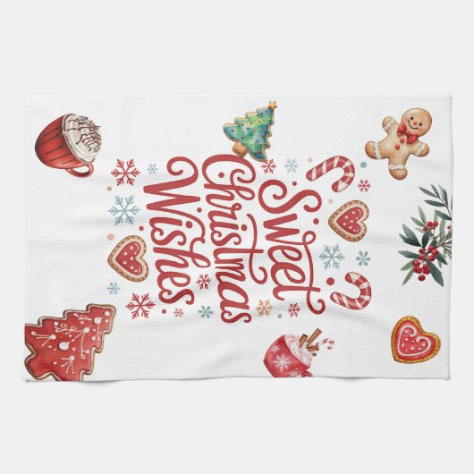 Kerstwensen Keukenhanddoek (Horizontaal)