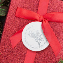 Kerstwensen maretak loof tekening op maat