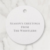 Kerstwensen maretak loof tekening op maat bedankjes labels (Achterkant)