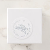 Kerstwensen maretak loof tekening op maat bedankjes labels (Met doos)