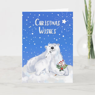 Kerstwensen met Baby Polar Beer en Moeder Kaart