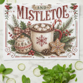 Kerstwensen met een knusse sfeer theedoek (Gevouwen)