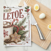 Kerstwensen met een knusse sfeer theedoek (Quarter Fold)