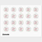 Kerstwensen Mistletoe Kisses Quote Ronde Sticker (Vel)
