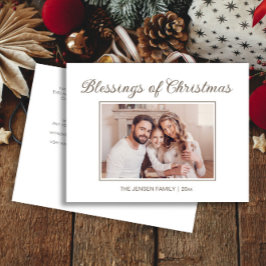 Kerstwensen Modern Foto Vakantie Jaar Feestdagenkaart