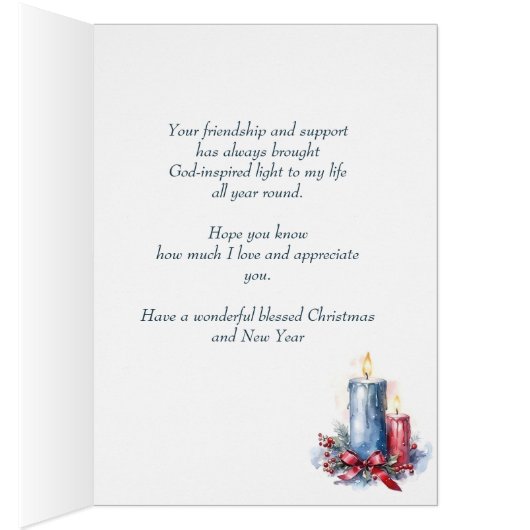 Kerstwensen Moeder Kaarsen Krans Krans (Binnen (Rechts))