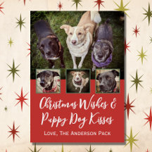 Kerstwensen Multi Foto Hond Collage Kerstmis