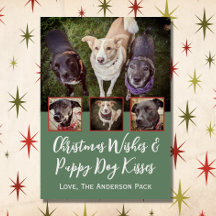 Kerstwensen Multi Foto Hond Collage Kerstmis