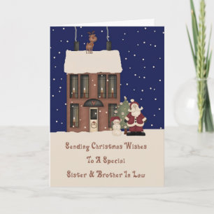 Kerstwensen Noordpool voor zuster zwager Feestdagen Kaart