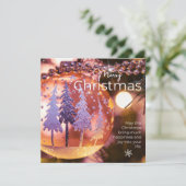 Kerstwensen op een roze ornamenten achtergrond #3 feestdagenkaart (Staand voorkant)