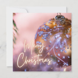 Kerstwensen op een roze ornamenten achtergrond #6 feestdagenkaart