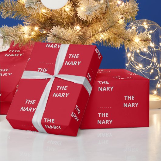 Kerstwensen op Rood Cadeaupapier (Feestdagen)
