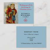 Kerstwensen  Oude Wereld Feestelijke Kerstman Visitekaartje (Voorkant / Achterkant)