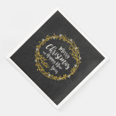 Kerstwensen papieren servetten (Hoek)