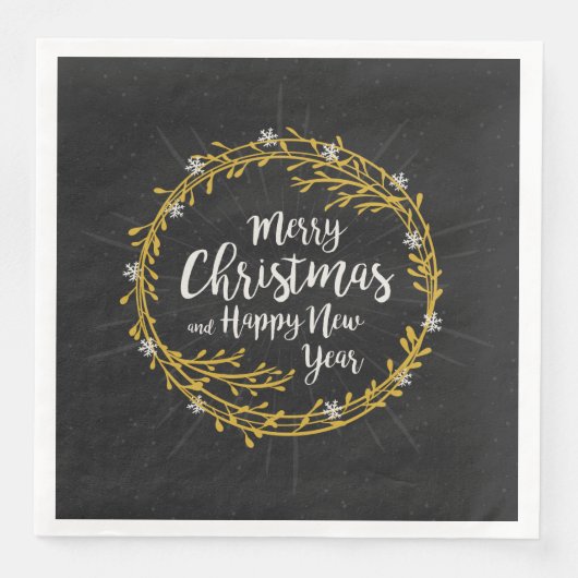 Kerstwensen papieren servetten (Voorkant)