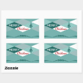 kerstwensen rechthoekige sticker (Vel)