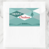 kerstwensen rechthoekige sticker (Tas)