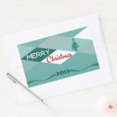 kerstwensen rechthoekige sticker (Envelop)