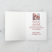 Kerstwensen Rode Kardinaal Vogel Echtgenoot Vriend Feestdagen Kaart (Binnen)