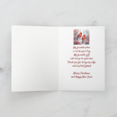 Kerstwensen Rode Kardinaal Vogel Vrouw Vriend Feestdagen Kaart (Binnen)