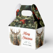 Kerstwensen rustieke rendieren bedankdoosjes (Achterkant)