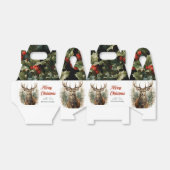 Kerstwensen rustieke rendieren bedankdoosjes (Uitgevouwen)