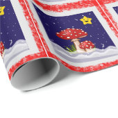 Kerstwensen, sneeuwende dagen cadeaupapier (Rol Hoek)