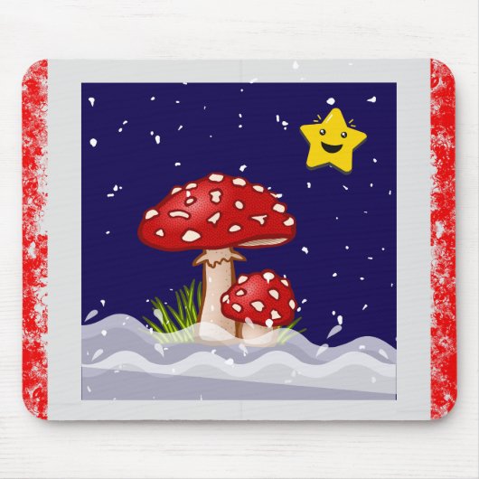 Kerstwensen, sneeuwende dagen muismat (Voorkant)