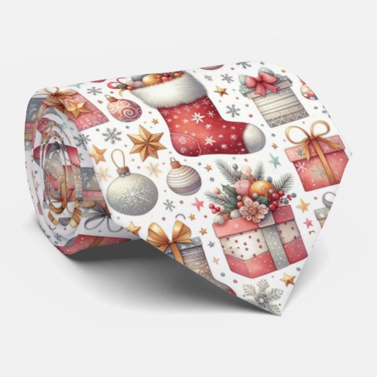 Kerstwensen Stropdas (Opgerold)