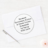 Kerstwensen Sweet Treats by Name Favor Ronde Sticker (Envelop)
