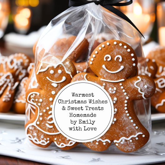 Kerstwensen Sweet Treats by Name Favor Ronde Sticker