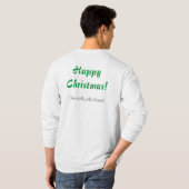 Kerstwensen Tekst Gedrukt Basic Lange Mouw T-shirt (Achterkant volledig)