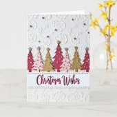 Kerstwensen Textuur Wenskaart Kaart (Gele Bloem)