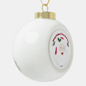 Kerstwensen uitkomen,  Kerstman Keramische Bal Ornament (Links)