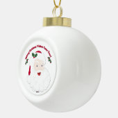 Kerstwensen uitkomen,  Kerstman Keramische Bal Ornament (Rechts)