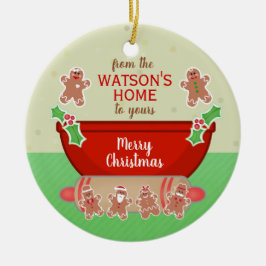 Kerstwensen Vakantie Custom Bakken Keramisch Ornament